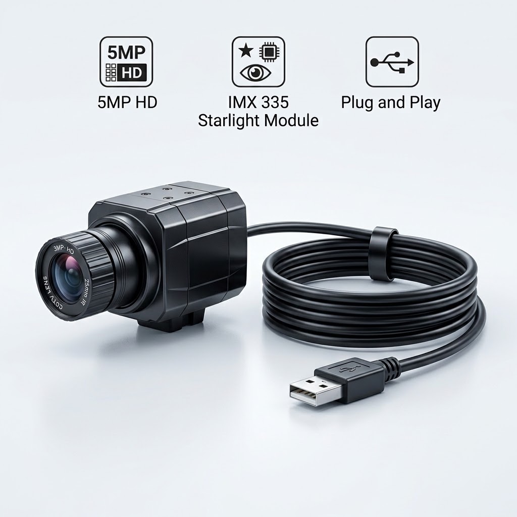 Pi Camera Cable - Kamera USB 5MP/1080P IMX335 z obiektywem