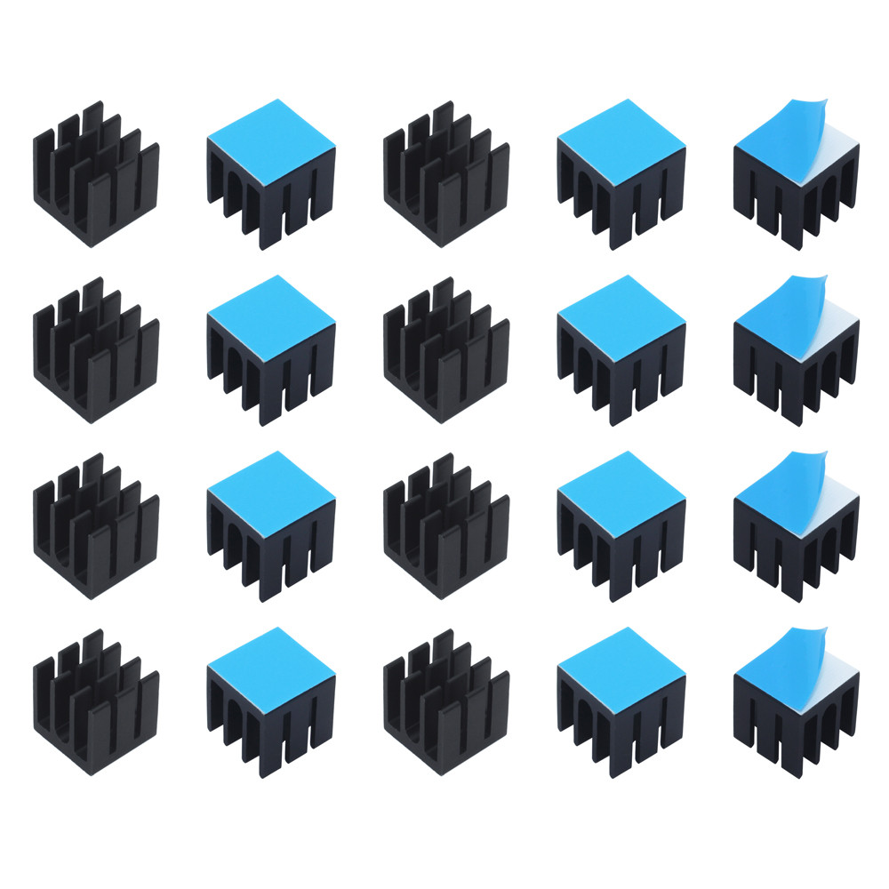 Pi Power Supply - 12x12x12mm 50 sztuk radiator aluminiowy radiator